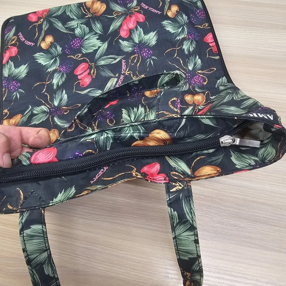 Italian Boho Prep Tote Bag Black‎ Dark Academia Garden School AMICA MODA Flawed